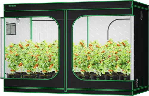 Miniatura 11 de VIVOSUN S888 - Tienda de campaña de cultivo de 8 x 8, 96 x 96 x 80 pulgadas, Mylar de alta reflexión con ventana de observación y bandeja de piso