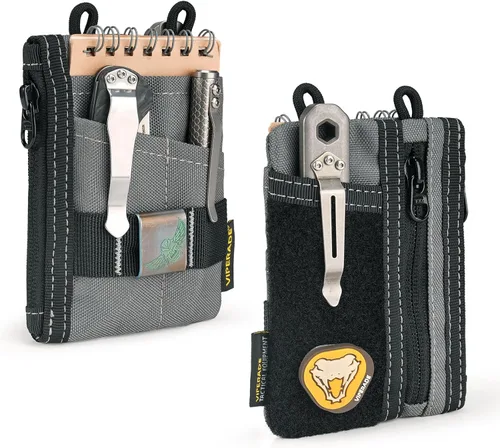 VIPERADE VE18-S Bolsa pequeña EDC, organizador de bolsillo EDC mini para hombres, organizador de bolsillo EDC, bolsa multiherramienta con 3 ranuras