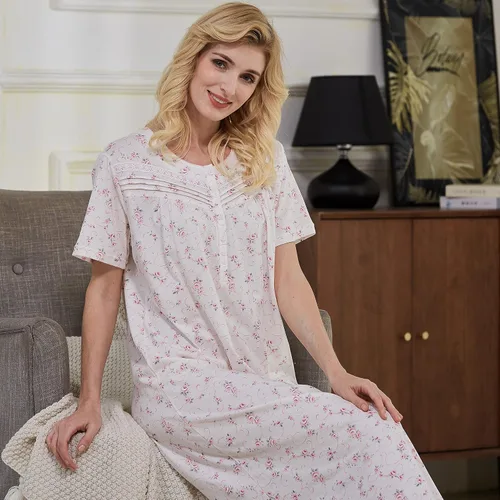 Miniatura 7 de Keyocean - Camisones para mujer, 100% algodón, suave, ligero, cómodo, ropa de dormir