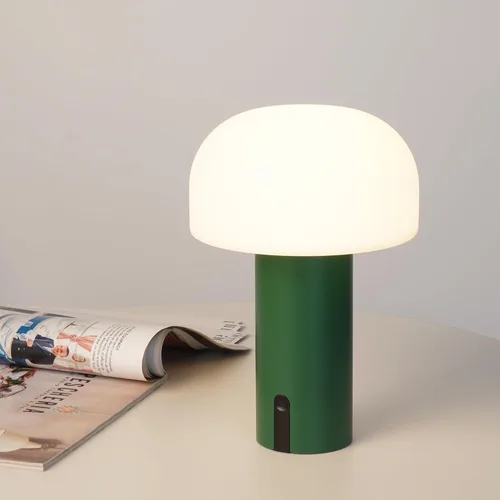 Miniatura 10 de WEILAILUX Lámpara de mesa inalámbrica de hongos, lámpara de ducha impermeable, lámpara de mesa recargable con pilas, luz nocturna regulable al tacto