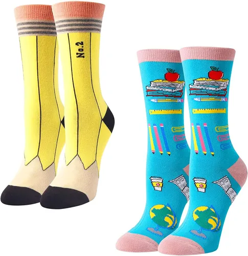 Miniatura 2 de HAPPYPOP Calcetines para mujeres, con bandera americana, para profesores, plantas de lectura, para mamá, libro del 4 de julio, regalos