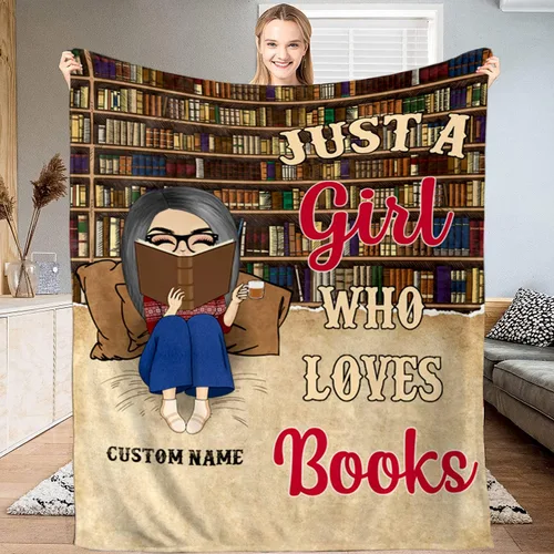 Miniatura 8 de Manta de Lectura Personalizada y Manta para Tirar para Amantes de los Libros, Regalos para Hijas, Manta Acogedora para Todas las Estaciones