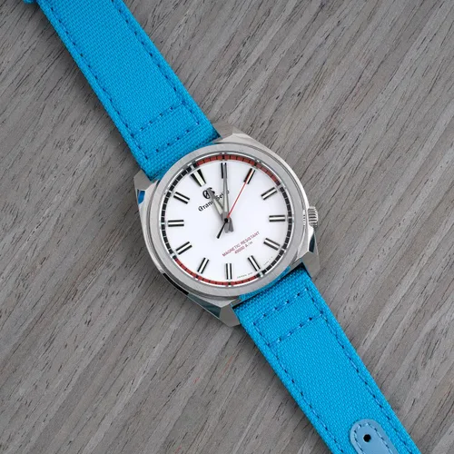 Miniatura 36 de StrapHabit Correa de reloj de liberación rápida, correa de reloj de tela de vela, dos longitudes, correa de reloj de piel de nailon, 0.748 in, 0.787