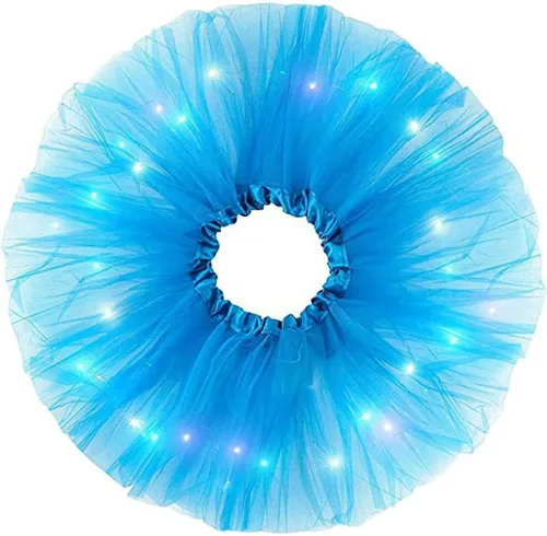 Miniatura 34 de Faldas de tutú LED para mujer, falda de tul con capas para baile de ballet, faldas iluminadas para disfraz de fiesta