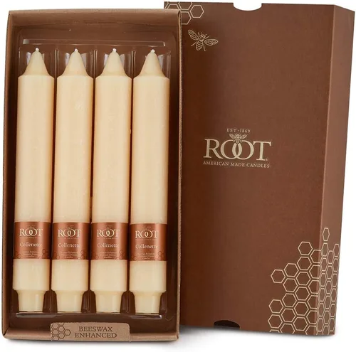 Miniatura 27 de Root Candles Velas sin aroma de cena Premium mezcla de cera de abejas en caja, 9 pulgadas, cera de abejas, 12
