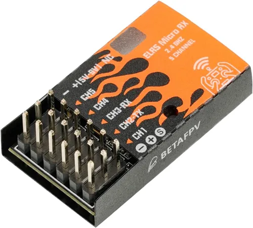 BETAFPV ExpressLRS Micro Receptor Soporte 5 CH PWM Salidas Función a Prueba de Fallos con IPEX MHF T Antena Compatible con Multirotores Helicópteros