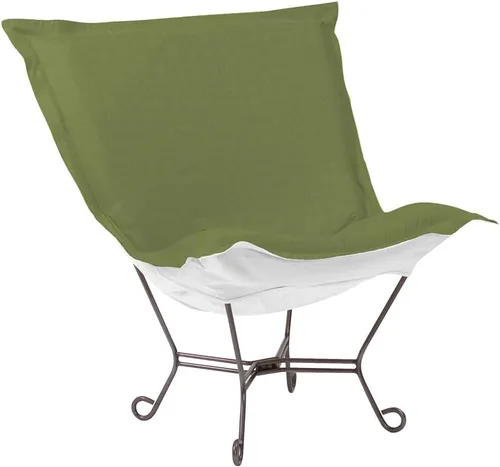 Miniatura 8 de Howard Elliott Scroll Puff Chair con cubierta, marco de titanio, Seascape Canyon