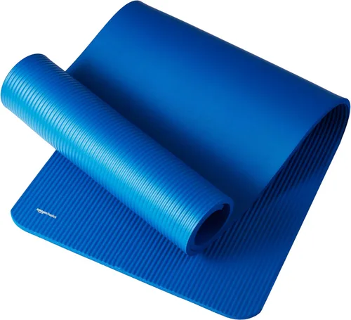 Miniatura 3 de Amazon Basics Extra Thick Exercise Yoga Mat with Carrying Strap Azul