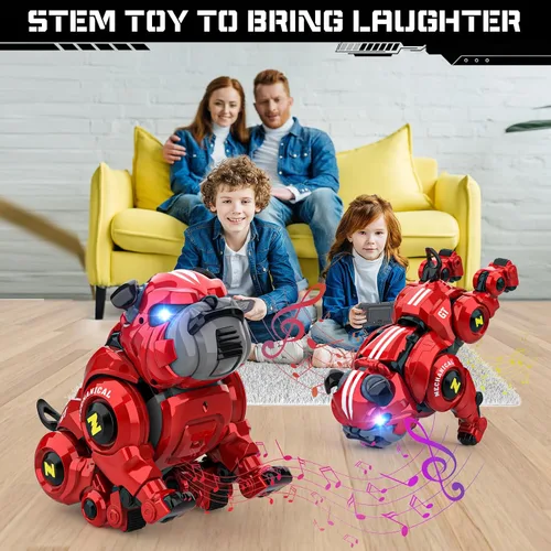 Miniatura 6 de Lterfear Robot Perro para Niños, Robot de Control Remoto Recargable Programable Robo Perro con Función de Cantar, Bailar, Tocar, Juguetes Robóticos