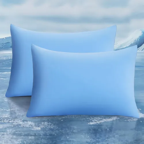 Miniatura 24 de LUXEAR Fundas de almohada refrescantes tamaño King, paquete de 2 fundas de almohada Arc-Chill Cool con diseño de doble cara [Refrescante y algodón]