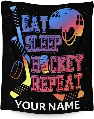 Miniatura 14 de Regalos de hockey - Manta de hockey sobre hielo para niños - Mantas para niños pequeños para niñas - Mantas suaves y mullidas de 30"x40" para niños