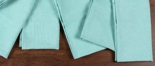 Miniatura 3 de Servilletas de tela de algodón con dobladillo de 18 x 18 pulgadas, color aguamarina con vainica, servilletas de boda, servilletas de cóctel