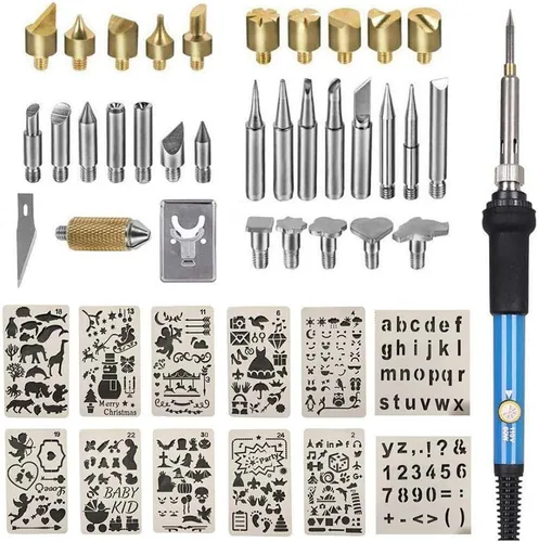 Miniatura 11 de Kit de Combustión de Madera ACRSIKR, Herramienta de Combustión de Madera con Pantalla LED, Pluma de Pirografía Ajustable de Temperatura, Kit de LED