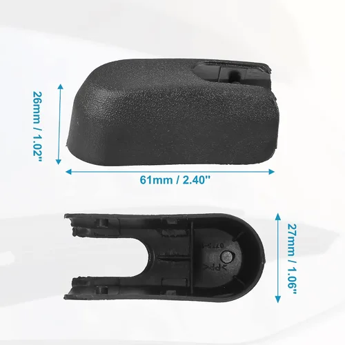 Miniatura 6 de ACROPIX Tapa de tuerca de brazo de limpiaparabrisas trasero para Mazda 3 - Paquete de 1 color negro