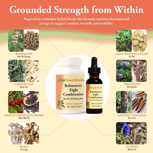 Miniatura 4 de Kan Herb Company Rehmannia Eight Combination - Mezcla tradicional de hierbas chinas para perros y gatos para apoyar la salud renal, vitalidad