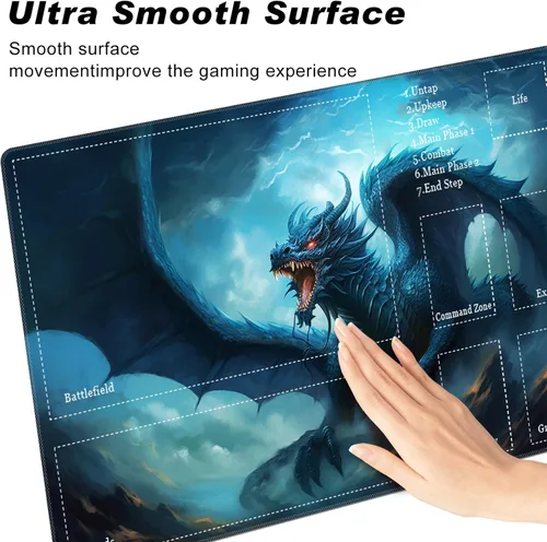 Miniatura 5 de Tapete de juego para MTG Playmat con zonas, 24 x 14 pulgadas, tapete de juego TCG ideal para MTG Playmat Game Trading Board, impresión original