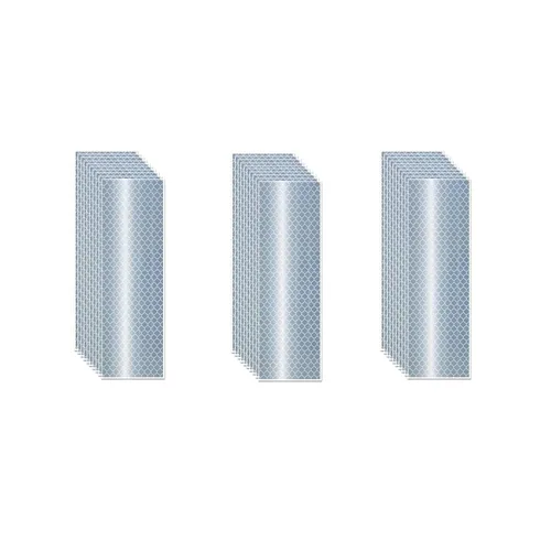 Miniatura 49 de Cinta reflectante blanca de 4 pulgadas, adhesivo de seguridad de advertencia impermeable para exteriores (10 pies)