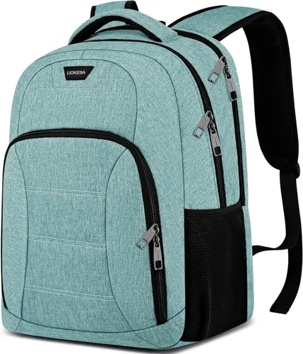 Miniatura 10 de Mochila negra para laptop para hombres y mujeres, mochilas escolares para adolescentes y niñas, mochila ligera para artículos personales, bolsa