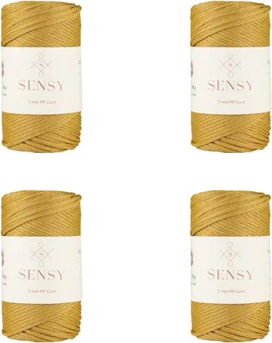Miniatura 101 de Sensy - Cuerda de poliéster prémium de 0.118 pulgadas (0.118 in), 131 yardas, 100% polipropileno, cordón de macramé, cuerda de ganchillo de 0.118