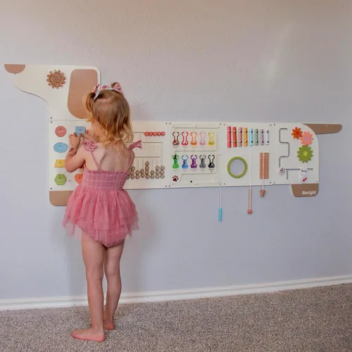 Miniatura 4 de Beright Paneles de Pared de Actividad para Perros con Tableros Ocupacionales, Juguetes Sensoriales Montessori, Centro de Actividades de Aprendizaje