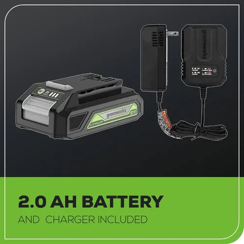 Miniatura 8 de Greenworks Herramienta de corte rotativo de sierra de velocidad de 24 V, batería de 2 Ah y cargador incluidos