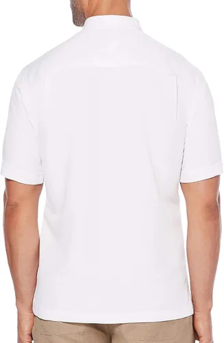 Miniatura 2 de Cubavera Camisa de campamento cubana de manga corta para hombre con paneles de inserción en contraste