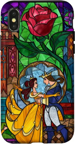 Miniatura 5 de Disney Beauty and the Beast Belle y Príncipe - Funda de vidrio manchado para iPhone 12 Pro Max