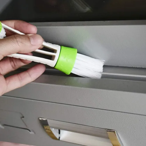 Miniatura 6 de Cepillo de limpieza multifunción para ventilación de aire del automóvil, 2 fundas de microfibra, herramientas de limpieza para teclado, ventana