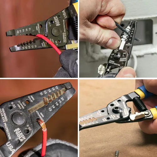 Miniatura 6 de Klein Tools 80013 Kit de herramientas de cableado con pelacables automático y crimpadora de terminales aislados de trinquete, cortador de cables