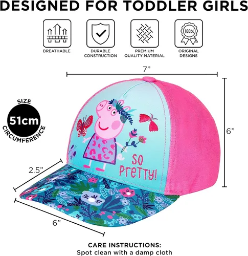 Miniatura 6 de Hasbro Gorra de béisbol para niñas, Peppa Pig ajustable, para niños de 2 a 4 años