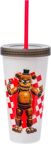 Miniatura 3 de Silver Buffalo Five Nights at Freddy's - Paquete de 4 vasos de plástico que cambian de color con Freddy Fazbear, Bonnie, Chica y Foxy, 24 onzas