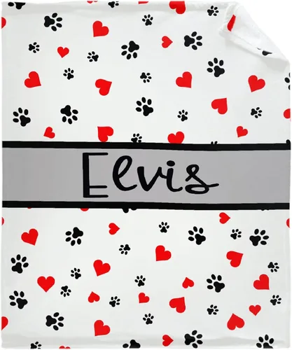 Miniatura 17 de Manta personalizada para perro, impresión de pata personalizada, regalo súper suave para mascotas, 30 x 40 pulgadas, tamaño pequeño y mascota