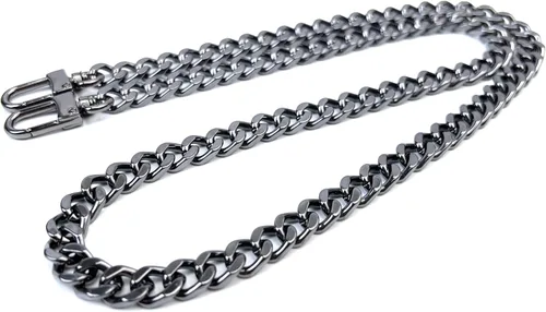 Miniatura 27 de Correas de metal para bolso de cadena plana, reemplazo de cadena para bolso cruzado de hombro y axilas, Dorado antiguo Oro envejecido