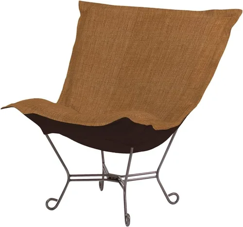 Miniatura 65 de Howard Elliott Collection Avanti Pecan - Silla de asiento oscilante con funda, silla multiusos de mariposa con marco de titanio, muebles de patio