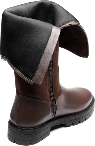 Miniatura 5 de DREAM PAIRS Botas de equitación de moda con hebilla alta hasta la rodilla para niñas