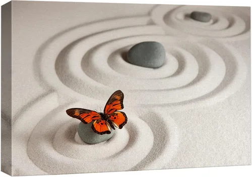 Miniatura 27 de Wall26 - Arte de pared estampado en lienzo con diseño de rocas negras en un lago tropical verde sereno, naturaleza floral, fotografía, realismo