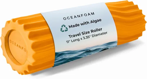 Miniatura 34 de Oceanfoam Ripple - Rodillo de espuma de viaje (11" x 3.35") Mini rodillo de espuma firme para terapia física, masaje de tejido profundo, dolor