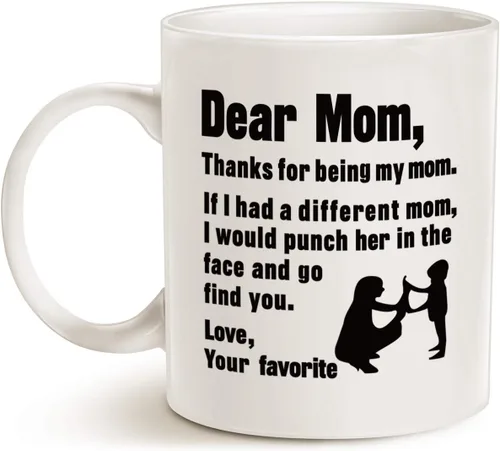 Miniatura 2 de MAUAG Taza de café divertida para el día de la madre para mamá, querida mamá, gracias por ser... amor, tus mejores regalos favoritos para la taza