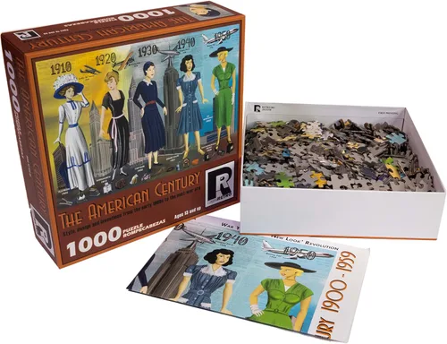 Miniatura 2 de Rompecabezas de 1000 piezas para adultos y familias - El siglo americano - Estilo, diseño e inventos desde principios de 1900 hasta la era