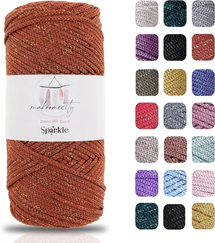 Miniatura 58 de Makromecity, Cordón de macramé de poliéster de 2 mm x 38 m (125 yardas) 2 mm de polipropileno, cordón de macramé para crochet, bolsas de macramé