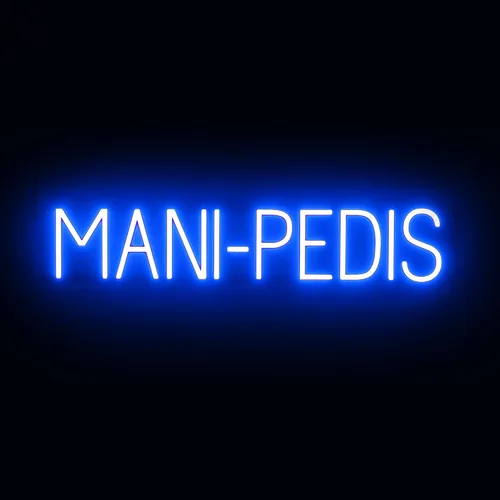 Miniatura 24 de SpellBrite MANI-PEDIS - Letrero para salones de manicura Letreros relacionados con salones de uñas con aspecto de neón, luz LED roja 33.4 x 6.3