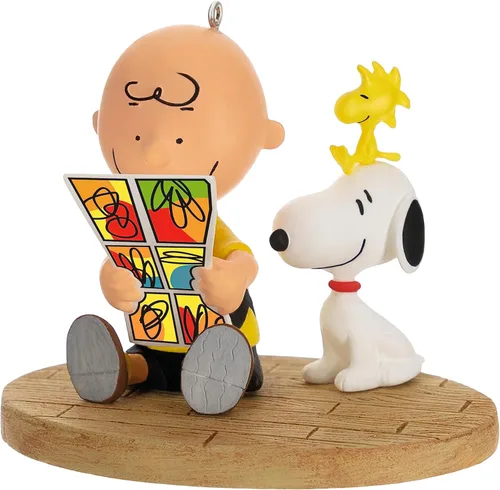 Miniatura 10 de Adorno navideño personalizado de Hallmark Keepsake 2025, la pandilla de Peanuts trineando con Snoopy, regalos para fanáticos de Peanuts
