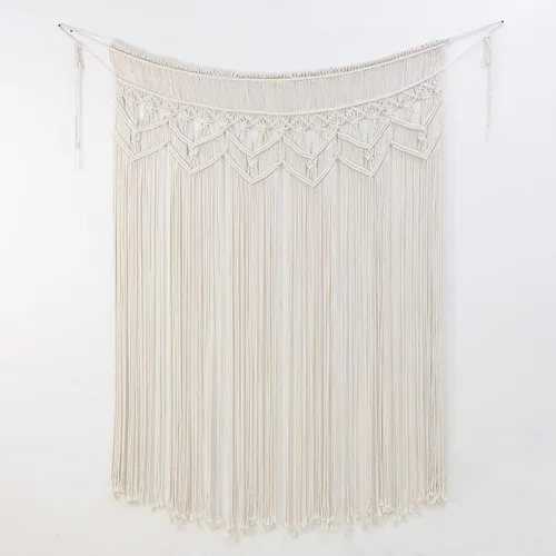Miniatura 5 de Cortinas bohemias de macramé para puerta/puerta, divisores de habitación, 52 pulgadas de ancho x 74 pulgadas de alto