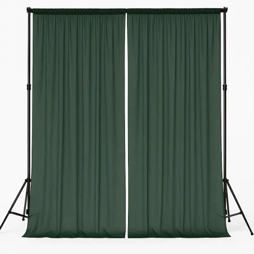 Miniatura 13 de AK-Trading - Paneles de cortinas de gasa para eventos de boda y decoración, cortinas de telón de fondo (115 x 120 pulgadas, negro)