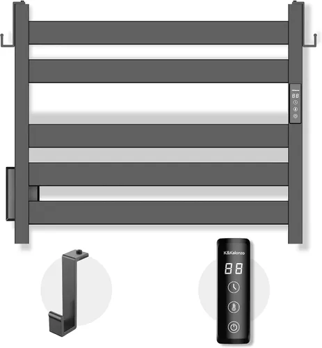 Miniatura 10 de K&KALONZO EL18SL - Toallero térmico de 5 bares, montaje en pared, calor rápido en 2 minutos, EL18SL Brushed, Fast Heat(122°F in 2 Min), Built-in