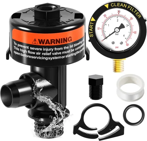 Miniatura 10 de sixcow 2 Pack 270100 Kit de Reemplazo de Adaptador de Válvula de Piscina Negra para Filtro Quad D.E., Filtro FNS Plus, Filtro Clean & Clear Plus