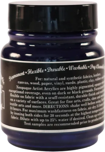 Miniatura 6 de Jacquard Productos Jacquard Pintura acrílica neopaca de 2.25 onzas, serie de zapatillas azul marino
