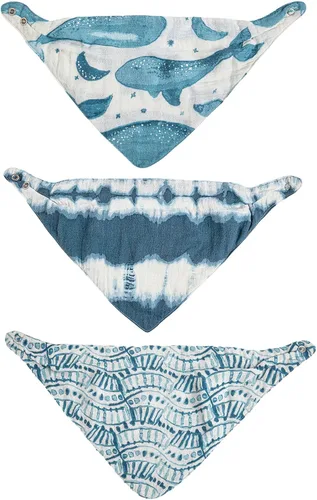Miniatura 5 de Crane Baby Soft Baby Bib Set, 100% Cotton Muslin Baby Bibs, Soft and Absorbent Drool Bib For Babies