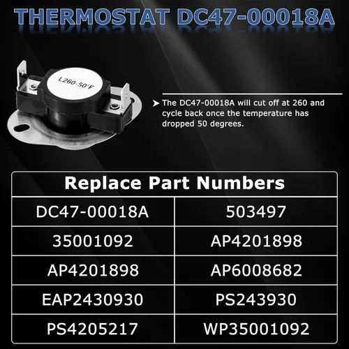 Miniatura 7 de [Actualizado] DC47-00019A Elemento calefactor para Samsung Secadora DV42H5000EW/A3 DV42H5200EP/A3 DV45H7000EW/A2 DV40J3000EW/A2 DVE50R5400V/A3