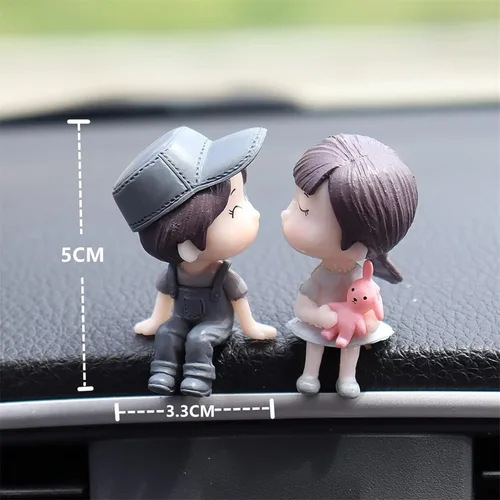 Miniatura 4 de Adornos lindos para parejas, decoración de automóvil, dibujos animados lindos, figuras de acción para parejas, adorno de globo, decoración de globo